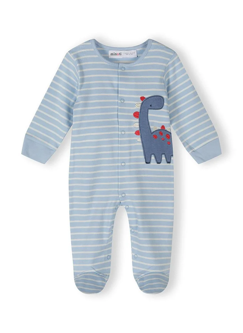 مينوتي Boys 3-pack sleepsuits blue and white dinosaur print 0-24 months